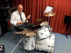 Photo of Phil Bailey at drum kit